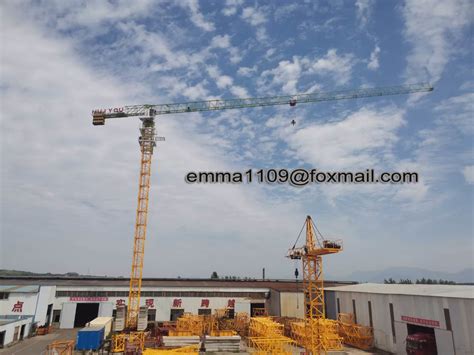 Tons Load Flat Top Tower Crane M High L A Potain Mast Section