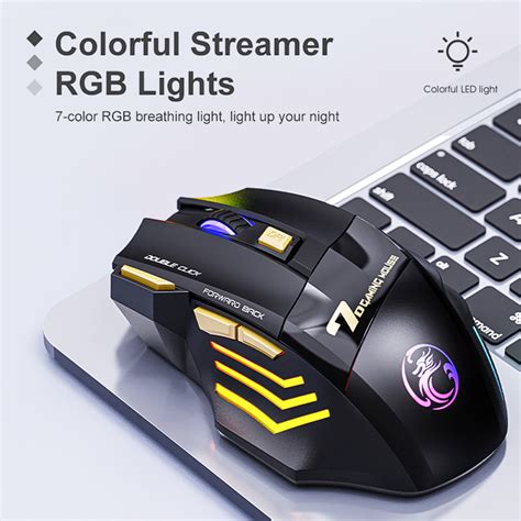 Rgb Draadloze Muis Gamer Computermuis Ergonomische Grandado