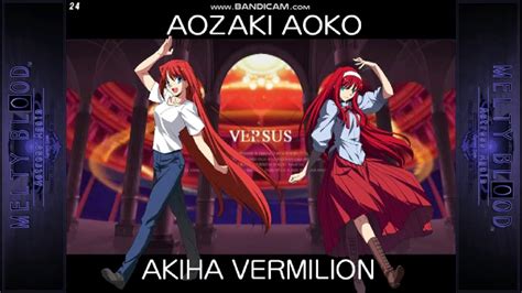 Aozaki Aoko Vs Akiha Vermillion Melty Blood Actress Again Youtube