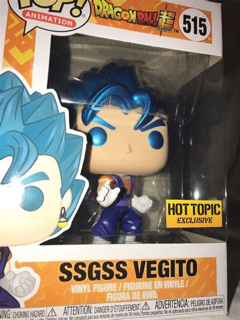 Funko Pop Ssgss Vegito Hot Topic Exclusive 515 Metallic Rare Dragon