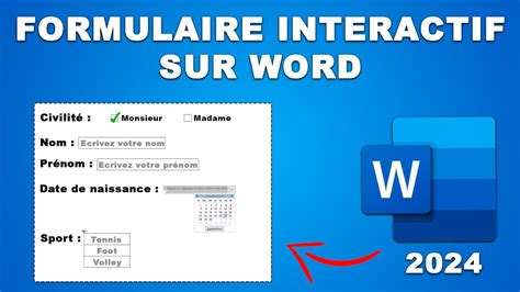 Comment Cr Er Un Formulaire Sur Word Guide Complet Youtube