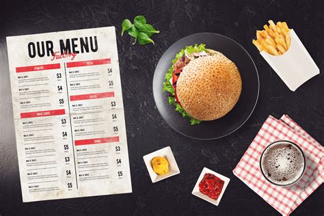 Burger Menu Mockup 11 Gráfico Por Relineo · Creative Fabrica