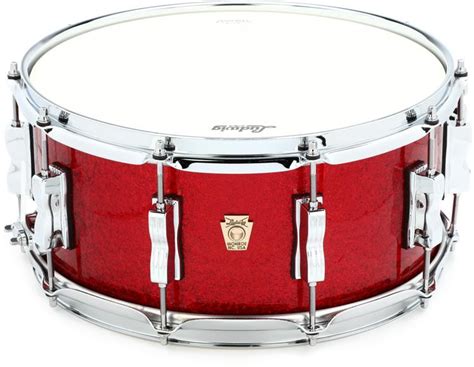 Ludwig Classic Maple Snare Drum 65 X 14 Red Sparkle Sweetwater