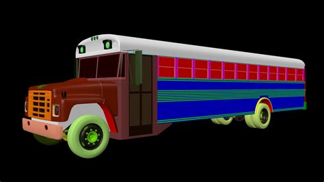 3D School Bus Model - TurboSquid 2087295