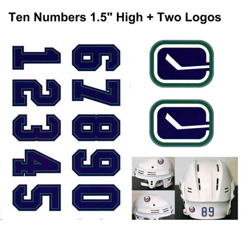 Vancouver Canucks Hockey Helmet Decals Set Two Logos