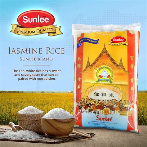 Sunlee Thai Jasmine Rice Lbs Aromatic Long Grain White Rice For