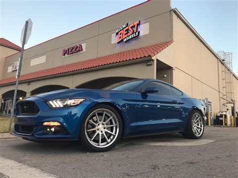 Ford Mustang GT S550 Blue Ferrada FR4 Wheel Wheel Front