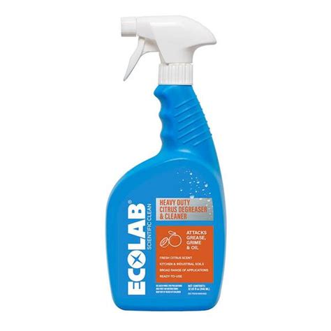 Ecolab 32 Fl Oz Heavy Duty Citrus Degreaser And Cleaner 4 Pack