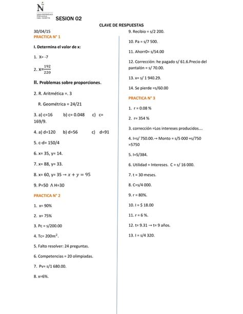 Claves De Respuestas Pdf