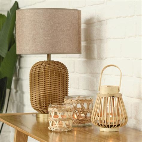 Wells Rattan Abajur Naturel 12x30 Cm Bella Maison