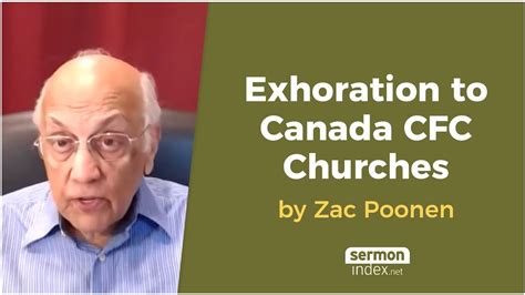 Exhortation To Canada Cfc Churches By Zac Poonen Bible Portal