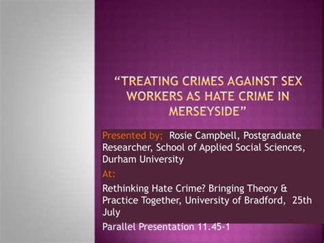 PPT Treating CRIMES AGAINST SEX WORKERS AS HATE CRIME IN Merseyside PowerPoint Presentation