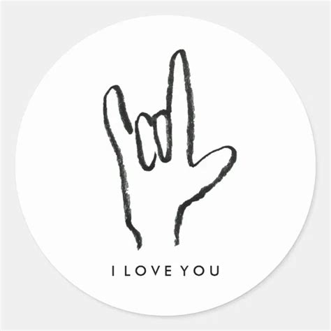 I Love You Sign Language Stickers Zazzle