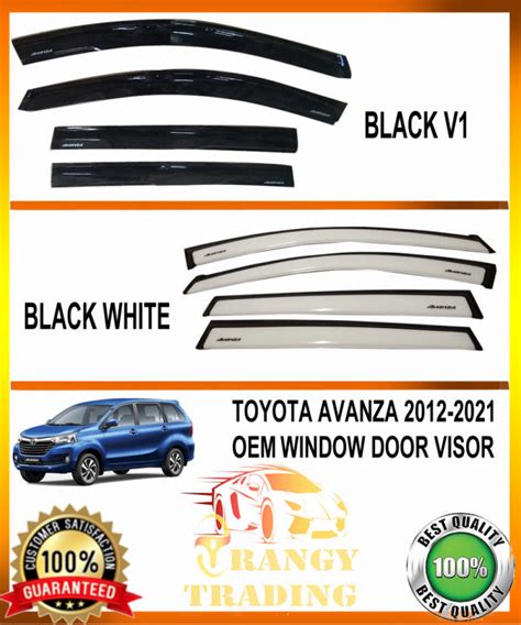 Toyota Avanza 2012 To 2021 OEM INJECTION Window Door Rain Visor BLACK