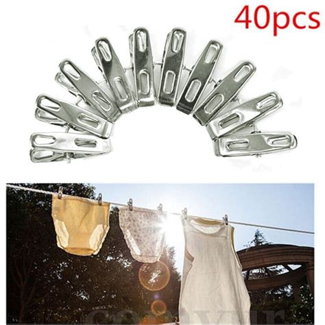 Stainless Steel Clothes Peg Clip Sock Pins Laundry Windproof