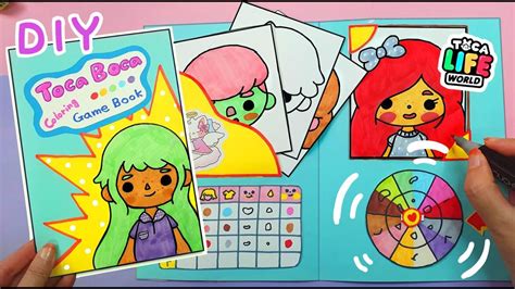 Toca Boca Coloring 🏻game Book Paper Crafts Diy Tutorial In 2023 Paper