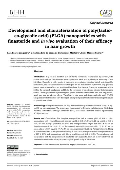 Pdf Development And Characterization Of Poly Lactic Co Glycolic Acid