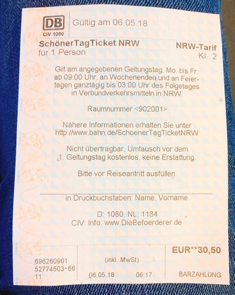 Nrw Schoener Tag Ticket Nrw