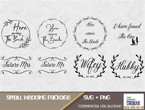 Wedding Svg Bundle SVG Files for Cricut Wedding Sign Svg - Etsy