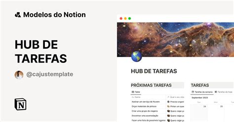 Galeria De Modelos Do Notion HUB DE TAREFAS