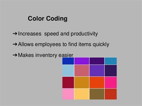 Warehouse Color Coding System