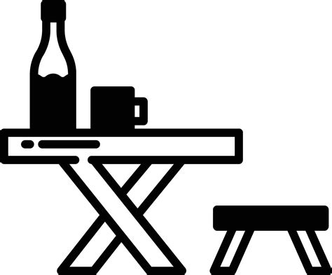 Table Glyph And Line Vector Illustration 40301701 Vector Art At Vecteezy