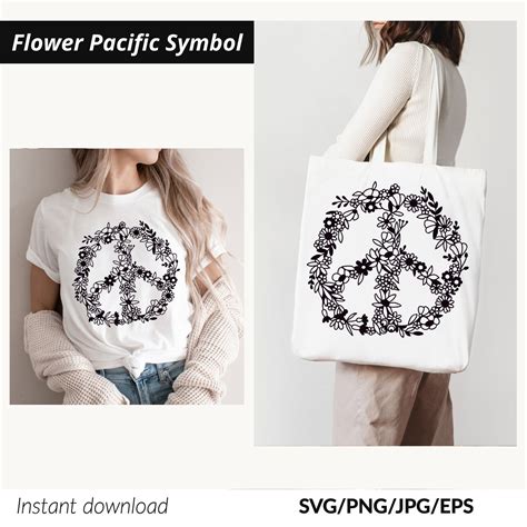 Wildflower SVG Peace Sign Hippie SVG MasterBundles