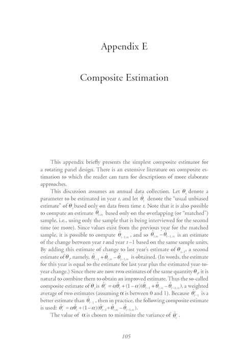 Appendix E Composite Estimation Effective Tracking Of Building