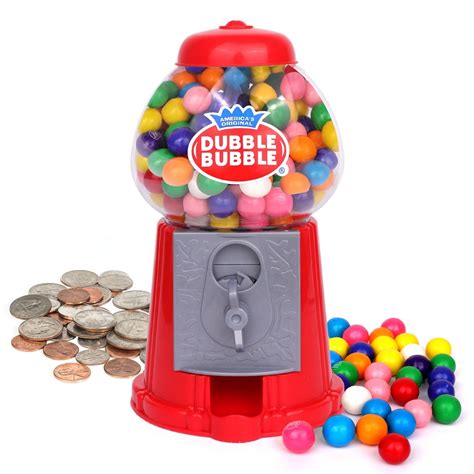 Joyabit Coin Operated Gumball Machine Toy Bank Dubble Bubble Classic