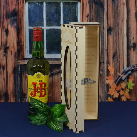 Personalized Wood Spirits T Box Or Liquor Caddy With Clear Acrylic