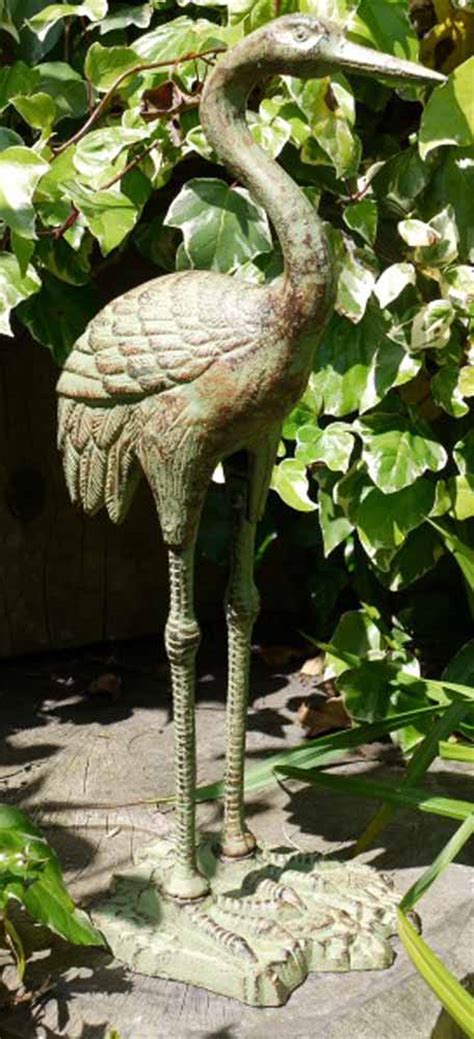 Cast Iron Garden Ornament Heron