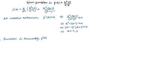 Solved Make A Sign Diagram For The First Derivative Of The Function F