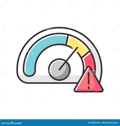 Speed Limit Rgb Color Icon Stock Vector Illustration Of Linear 186384405