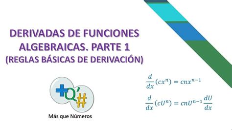 DERIVADAS DE FUNCIONES ALGEBRAICAS PARTE 1 YouTube