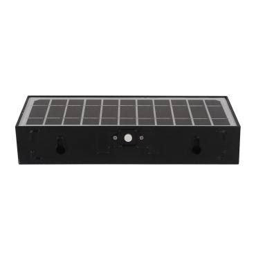 Aplique De Parede Exterior Led W Karl Solar Preto Efectoled