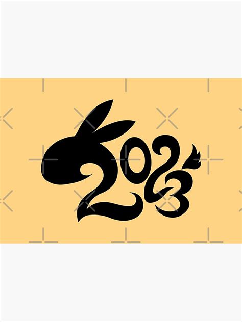 New Year 2023 Year Of The Rabbit Poster For Sale By Maximaminima Redbubble