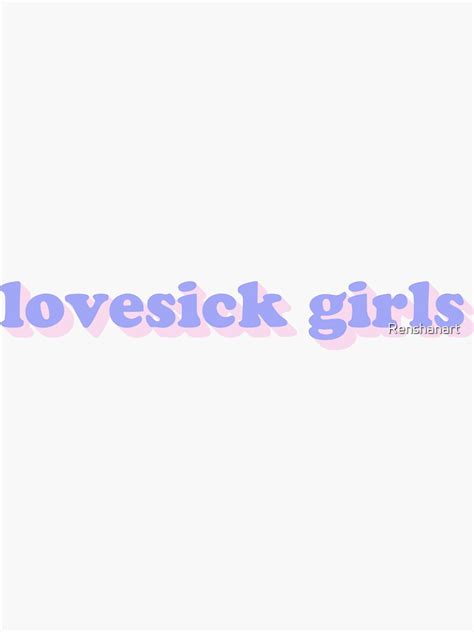 Lovesick Girls Sticker For Sale By Renshanart Redbubble