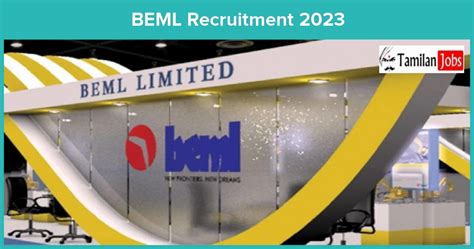 Beml Recruitment Apply Online For Manager Jobs Tamilan Jobs