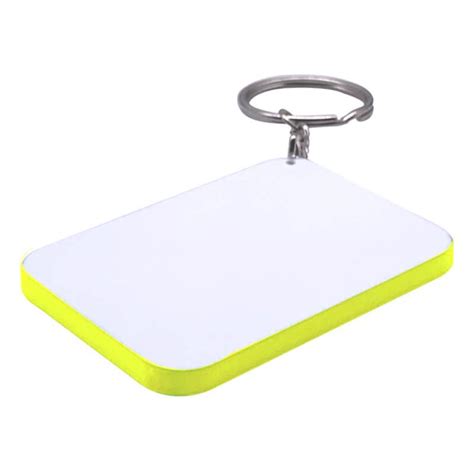 Rectangle Polymer Keyring Yellow Blank Titan Jet Africa