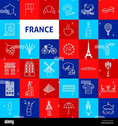 France Line Icons Stock Vector Image And Art Alamy