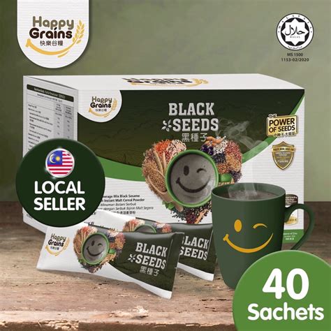 Happy Grains Black Seeds 快乐谷粮 黑种子 1kg 25g x 40 sachets Exp