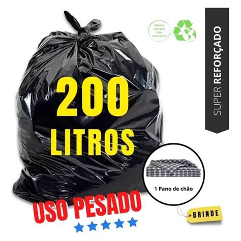 Saco De Lixo Litros Uso Pesado Refor Ado Grosso Mercadolivre