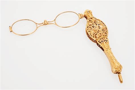 French Art Nouveau Gold Lorgnette - Shapiro Auctioneers