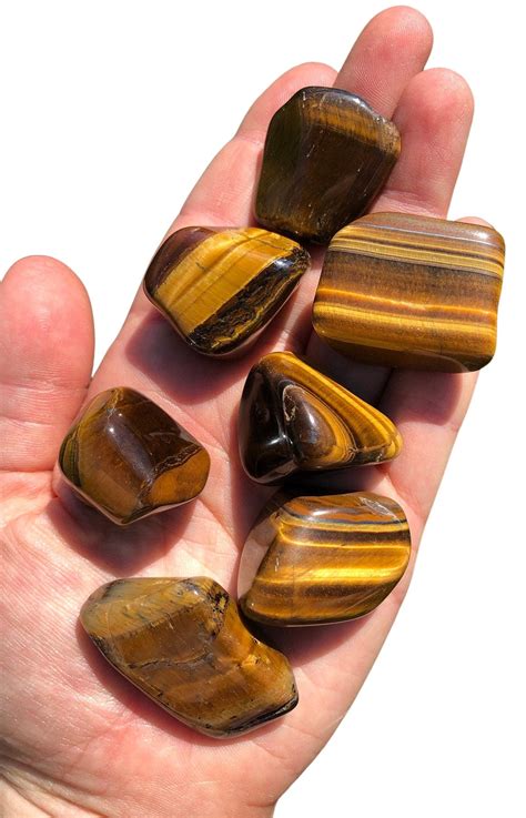 Tigers Eye Stone 1 2 Tiger Eye Tumbled Etsy