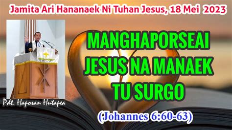 Jamita Ari Hananaek Ni Tuhan Jesus Johannes 6 60 63