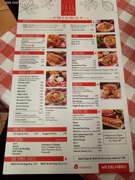 Online Menu of Central Park Food Station 1 Restaurant, Doral, Florida ...