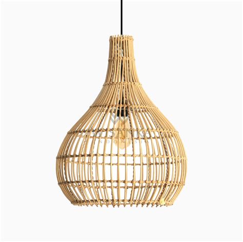 Sarmento Rattan Pendant Hanging Lamp Lighting For Living