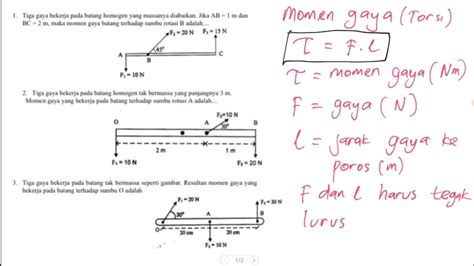 Contoh Soal Dan Pembahasan Torsi Momen Gaya Tanya Soal Hot Sex Picture
