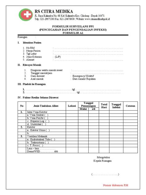 Formulir Surveilans Ppi Pdf