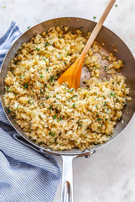 Parmesan Cauliflower Rice Skillet Recipe – Cauliflower Rice Recipes ...